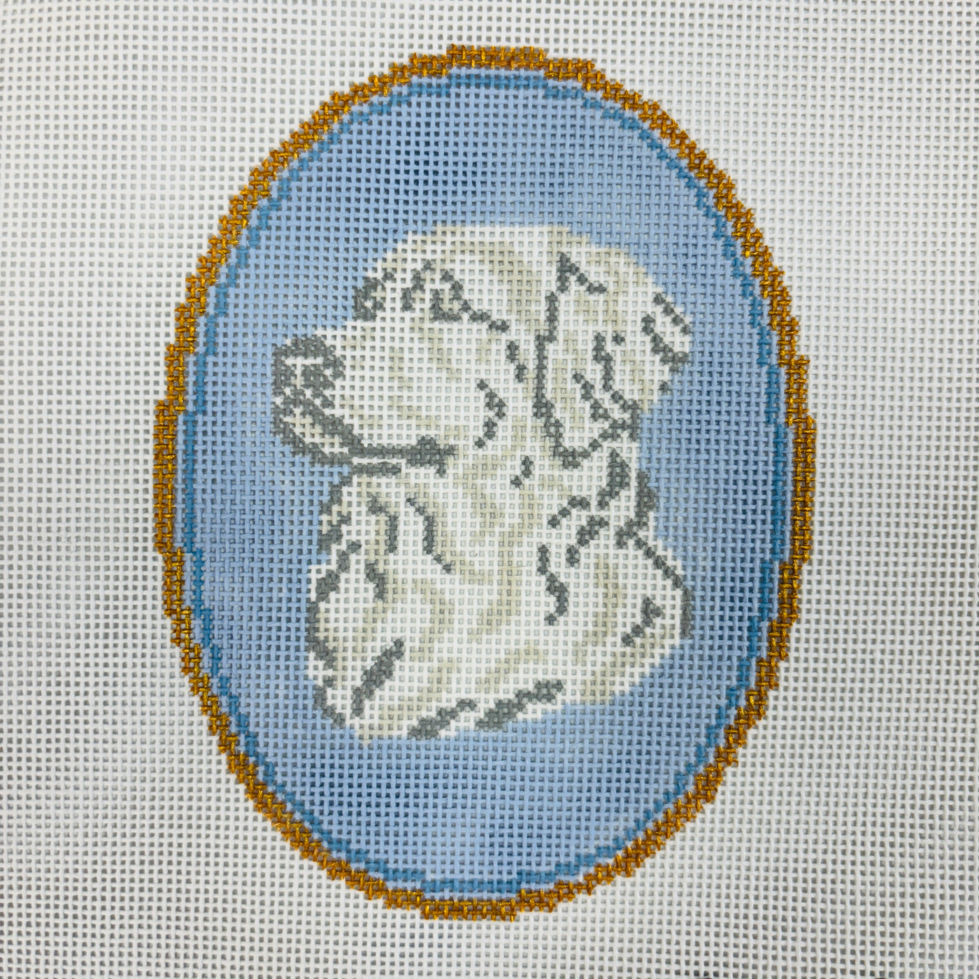 Doodle Cameo Needlepoint Canvas