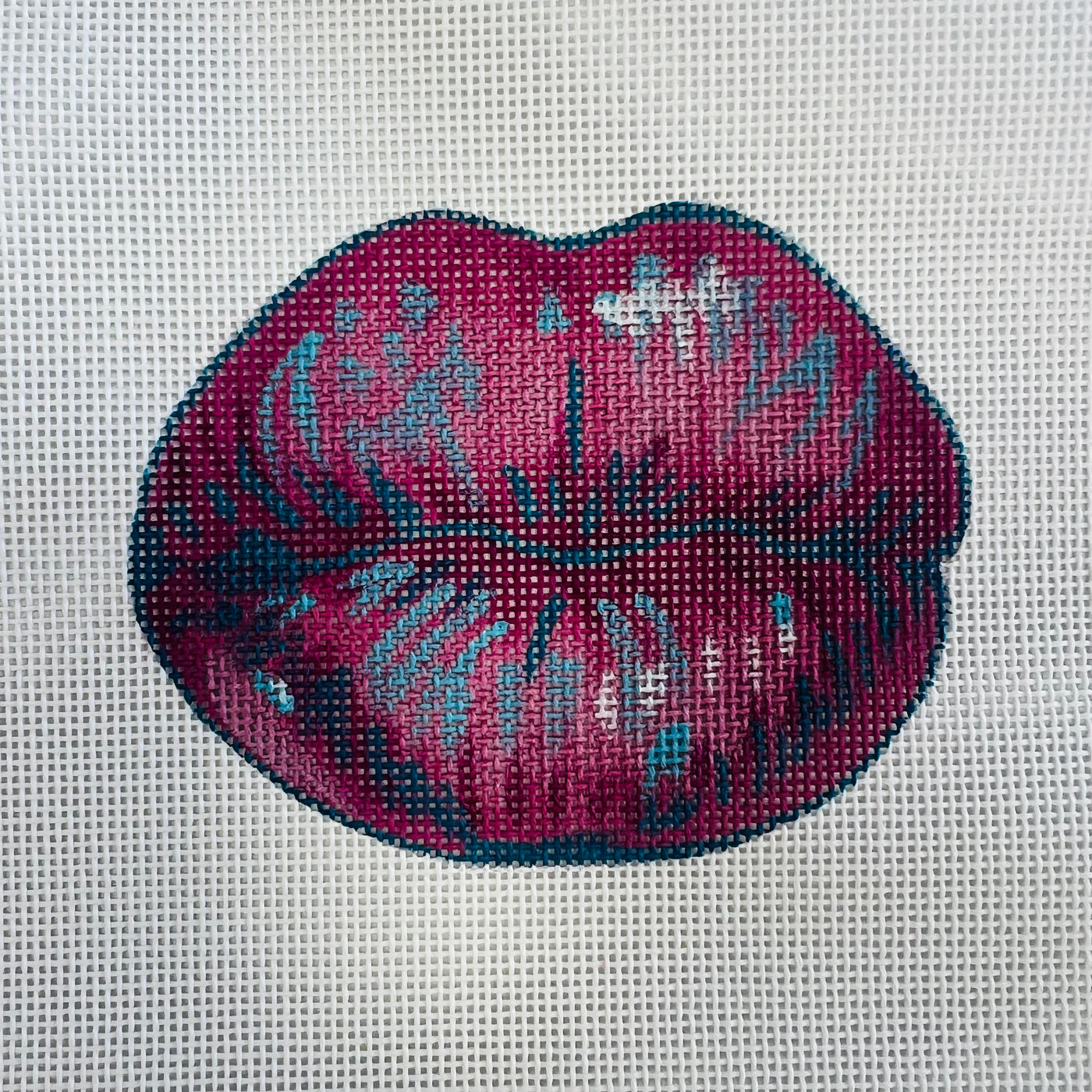 Puckered Lips Needlepoint Canvas