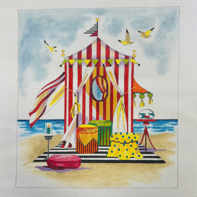 Beach Tent Needlepoint Canvas