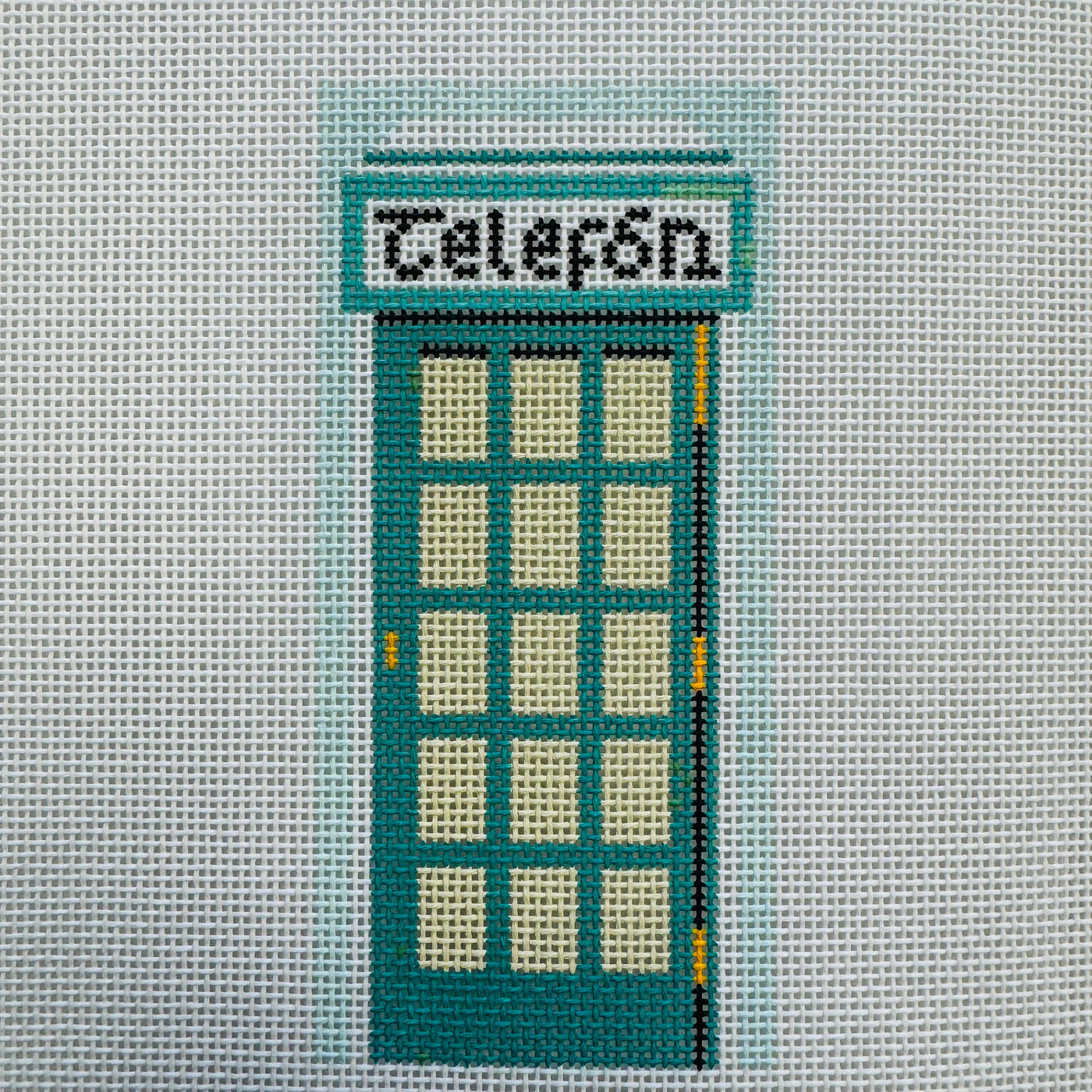 Irish Phone Booth Needlepoint Canvas