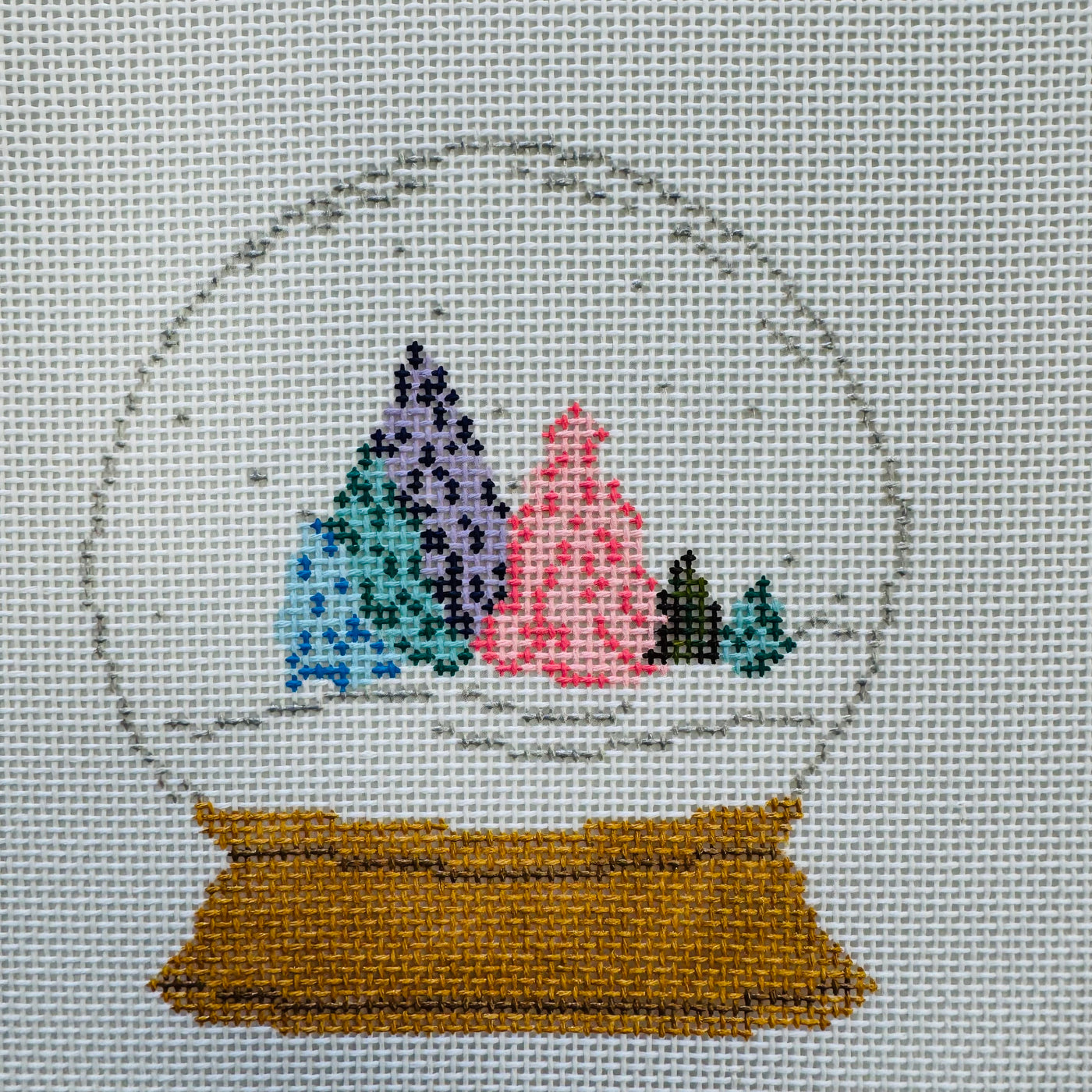 Emily Quigley: Snow Globe Needlepoint Canvas