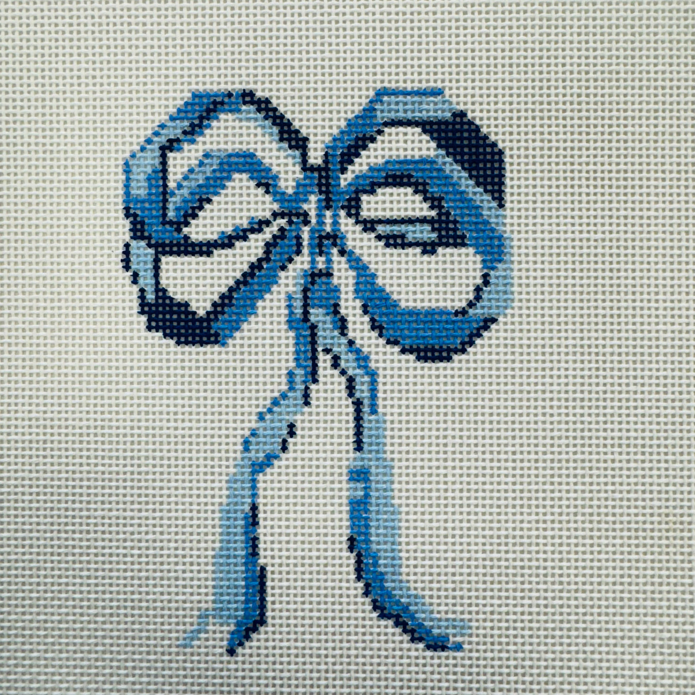 Eleven Gables: Blue Bow Needlepoint Canvases - 18 - Count Canvas