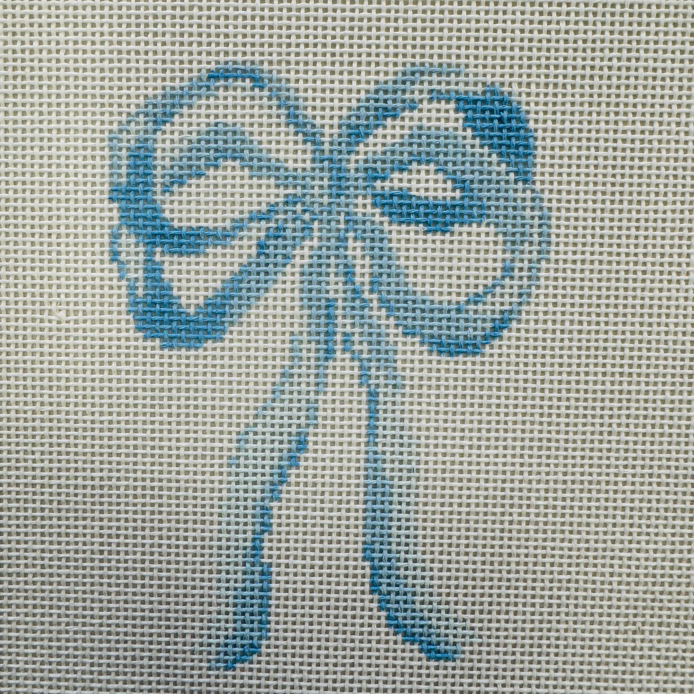 Eleven Gables: Baby Blue Bow Needlepoint Canvases - 18 - Count Canvas