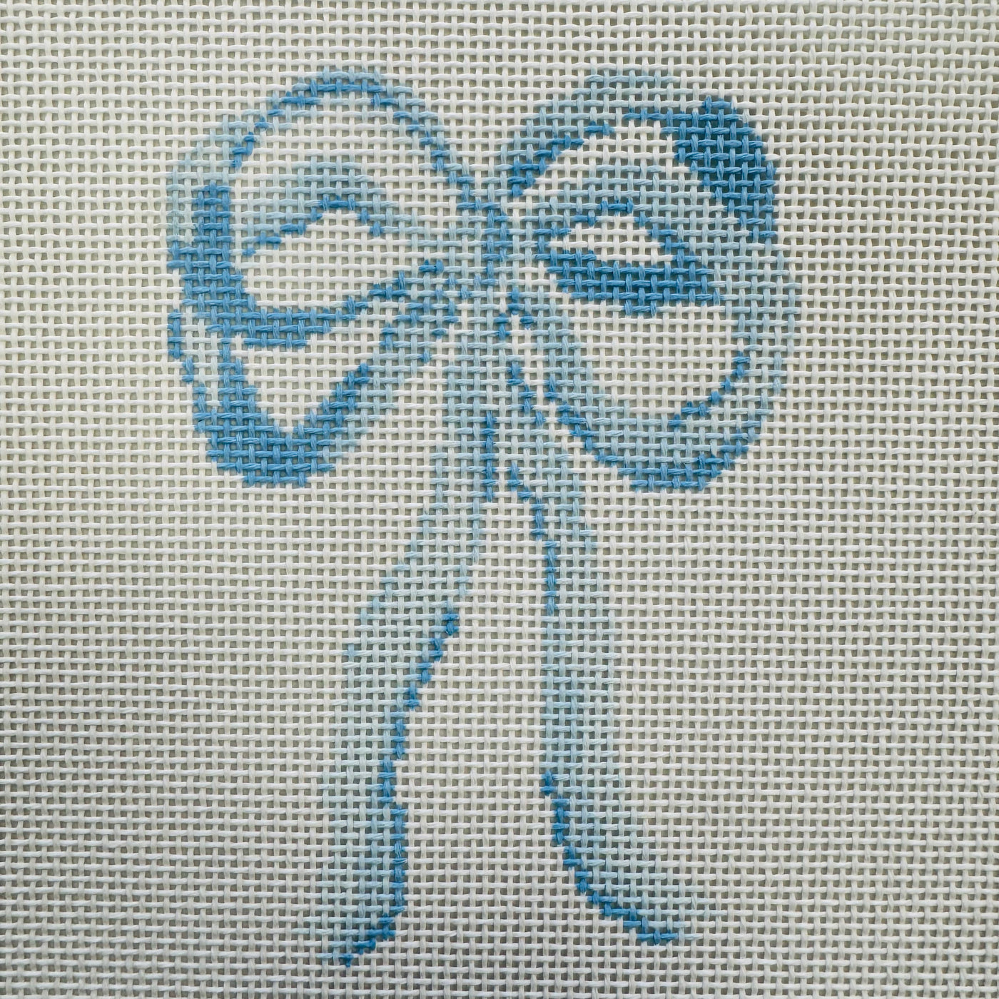 Eleven Gables: Baby Blue Bow Needlepoint Canvases - 13 - Count Canvas