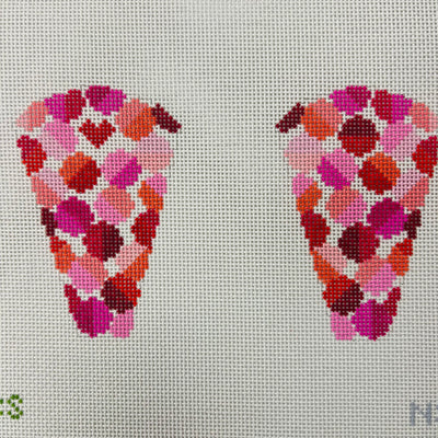 Red Dots Scissor Case Needlepoint Canvas
