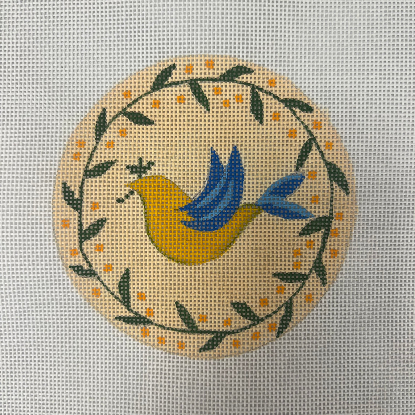 Dove Round Needlepoint Canvas