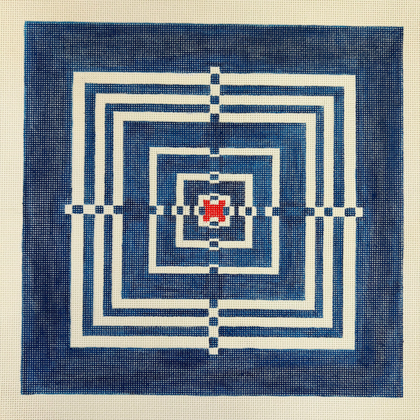 Blue Graphic #2 Needlepoint Canvas