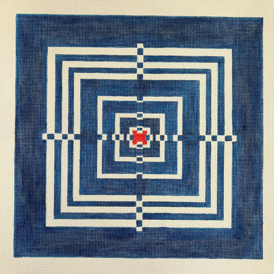 Blue Graphic #2 Needlepoint Canvas