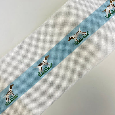 Pointer Dog Belt Needlepoint Canvas