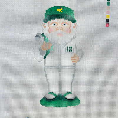 Santa Caddie Ornament Needlepoint Canvas