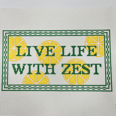 Live Life With Zest Needlepoint Canvas