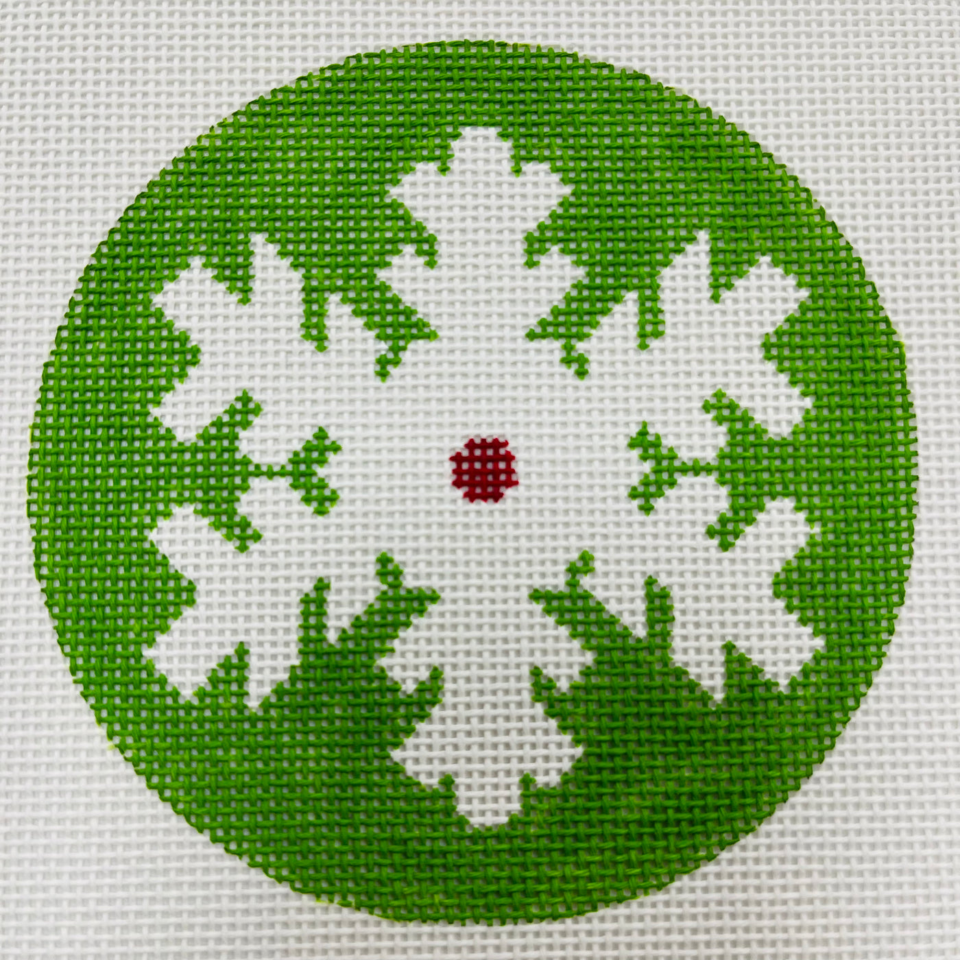 Simple Snowflake Ornament Needlepoint Canvas