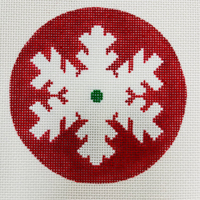 Simple Snowflake Ornament Needlepoint Canvas