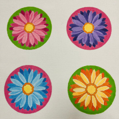 Crazy Daisy Coasters Needlepoint Canvas