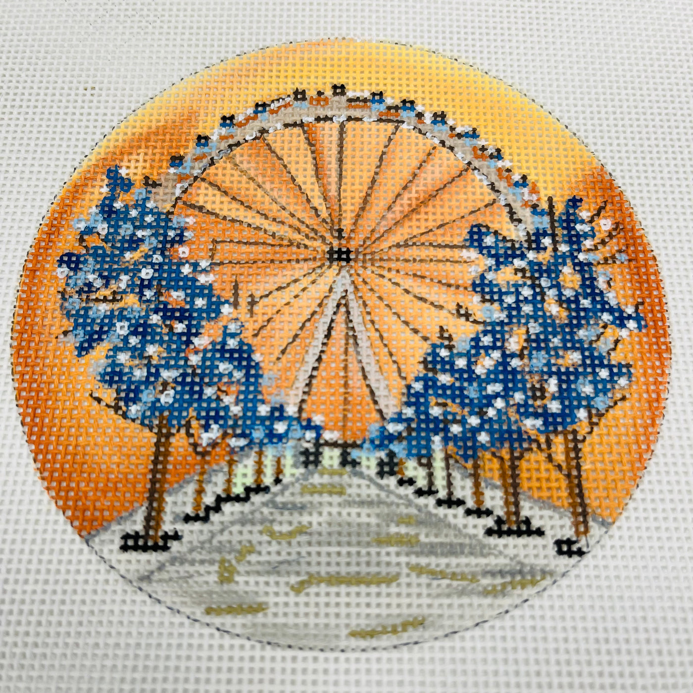 London Eye - Stitch Concept Ornament Needlepoint Canvas