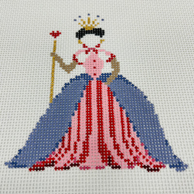Alice in Technicolor - Queen of Hearts Ornament Needlepoint Canvas