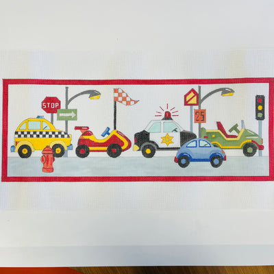 Cars For Boys Needlepoint Canvas