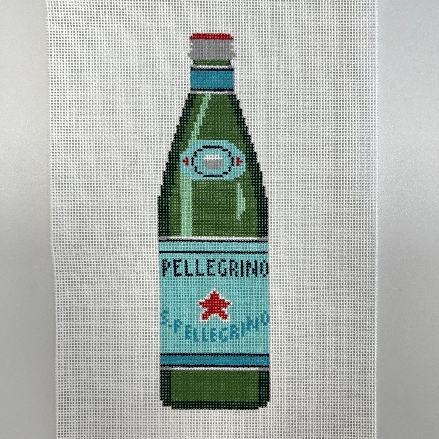 San Pellegrino Bottle Needlepoint Canvas