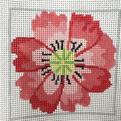 Coral Dazzle Flower Needlepoint Canvas