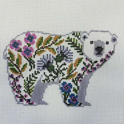 Pearl the Polar Bear Needlepoint Canvas