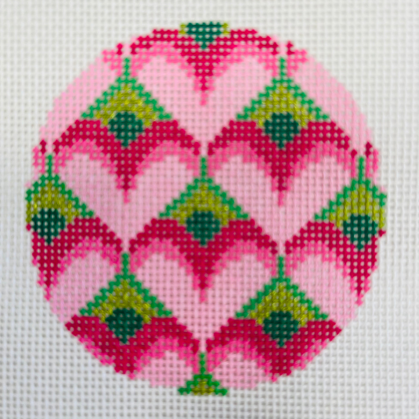 Bargello Heart Ornament