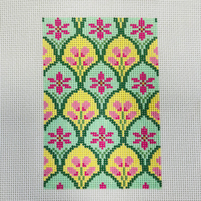 Alpine Flower Passport Cover Insert Needlepoint Canvas