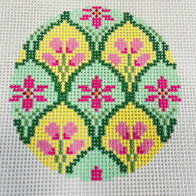 Alpine Flower Ornament Needlepoint Canvas