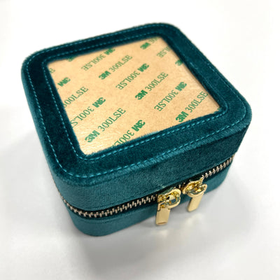 4" Zippered Velvet Square RB Jewelry Cases - multiple colors available