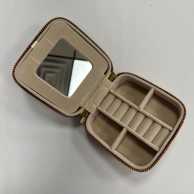 4" Zippered Velvet Square RB Jewelry Cases - multiple colors available