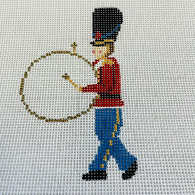 Victorian Christmas Soldier & Drum Needlepoint Canvas
