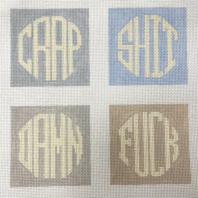 Soft Neutrals Dirty Four Letter Word Coasters Needlepoint Canvases