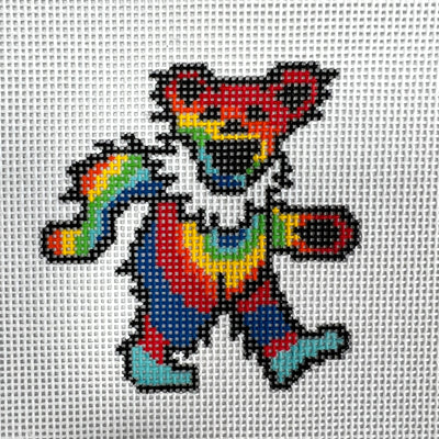 Rainbow Bear Needlepoint Canvas