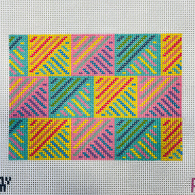 Quilted Diagonals Needlepoint Canvas