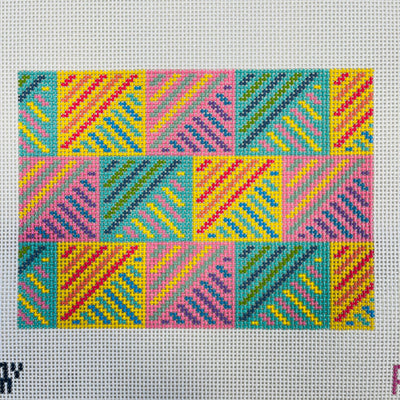 Quilted Diagonals Needlepoint Canvas