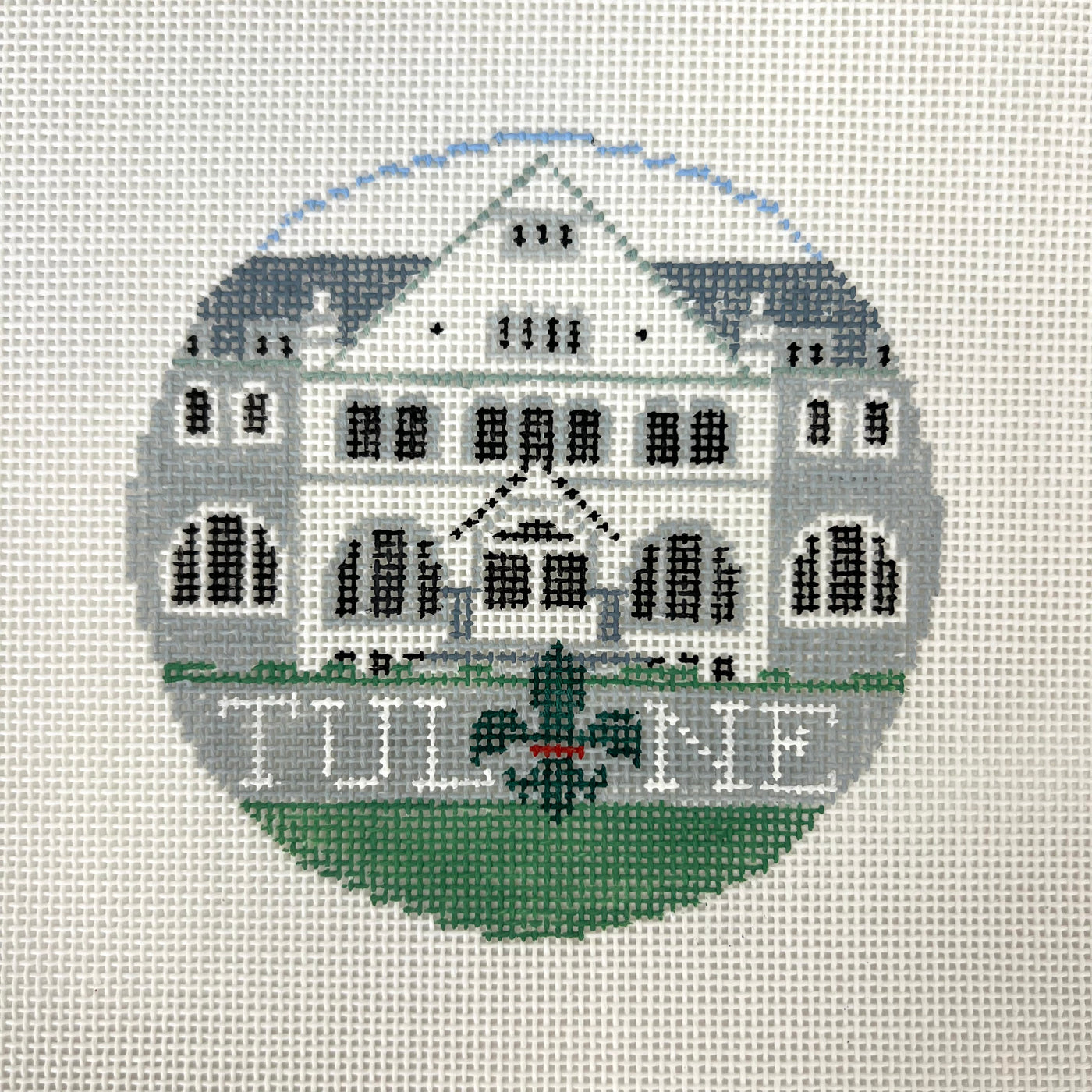 Tulane University Ornament Needlepoint Canvas