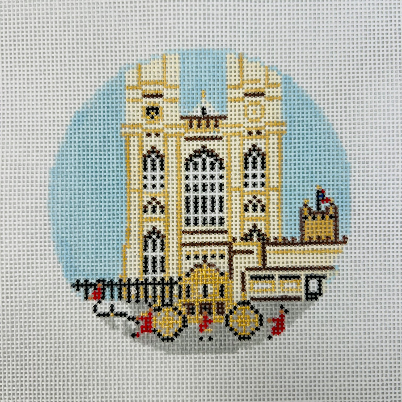 Coronation Needlepoint Canvas with stitch guide