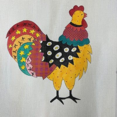 Colorful Rooster Needlepoint Canvas