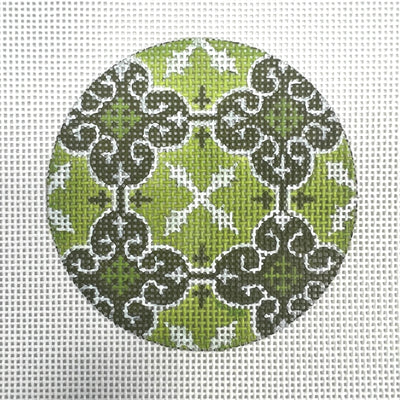 Green Flower II Needlepoint Canvas