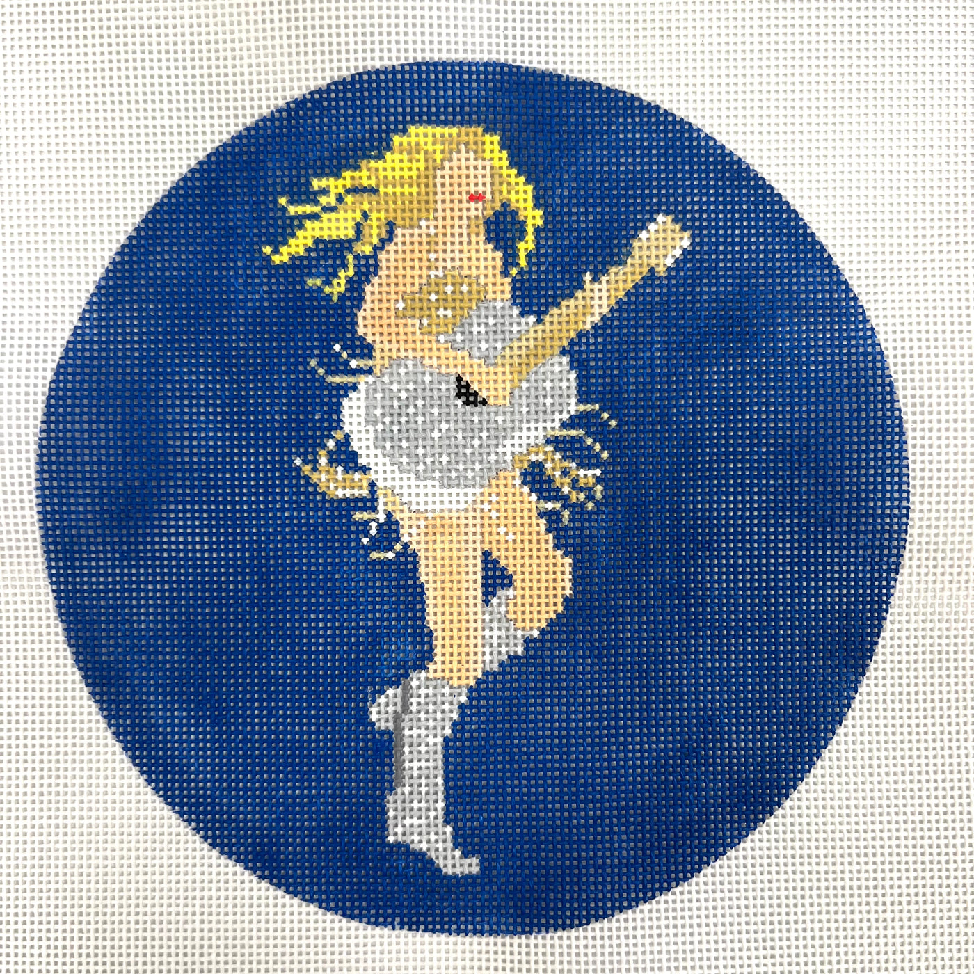 Taylor in Midnight Blue Needlepoint Canvas