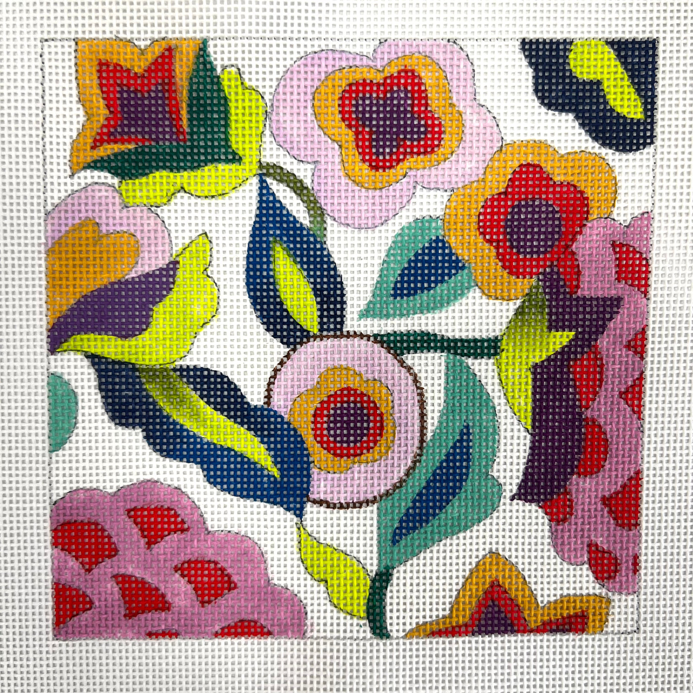 Mod Floral Needlepoint Canvas