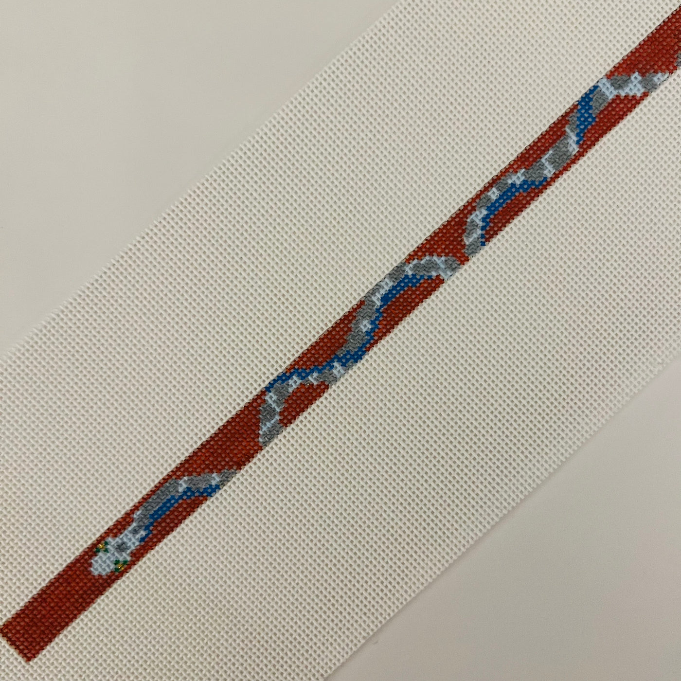 Pink and Turquoise Snake Wrap Bracelet Needlepoint Canvas