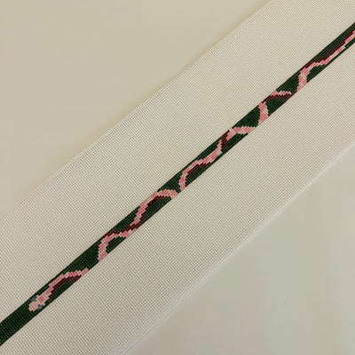 Green and Pink Snake Wrap Bracelet Needlepoint Canvas