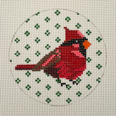 Cardinal Ornament Needlepoint Canvas