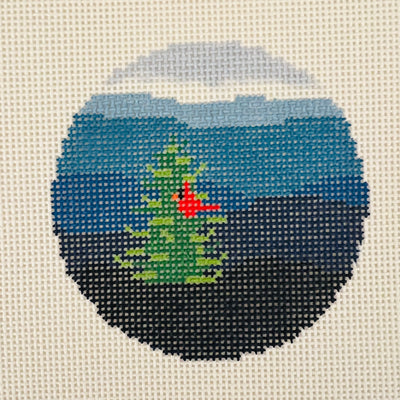 Blue Ridge Cardinal Ornament Needlepoint Canvas