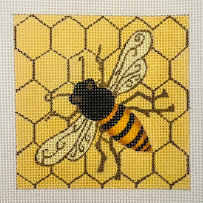 Bee on Honeycomb Needlepoint Canvas