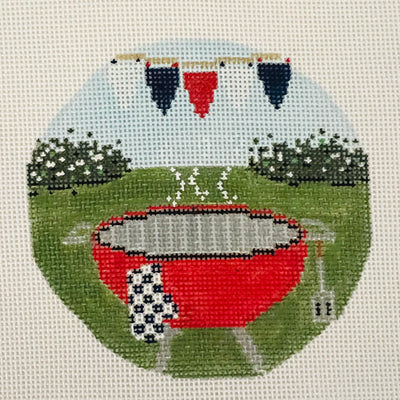 4th of July Grill Ornament Needlepoint Canvas
