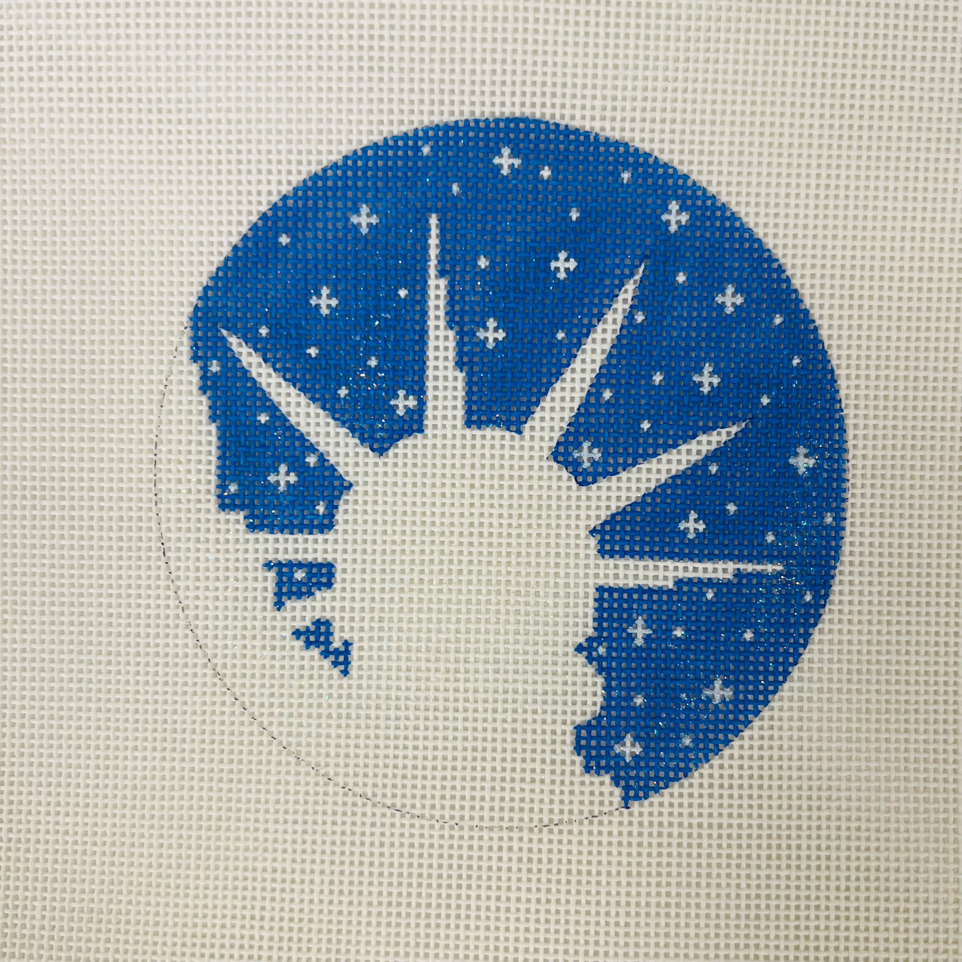 Snow Spangled NYC Ornament Needlepoint Canvas