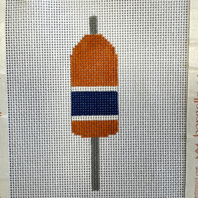 Orange Blue Buoy ornament needlepoint canvas