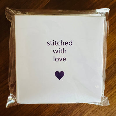 Stitched with Love Gift Enclosure Cards, pack of  8 Cards & Envelopes
