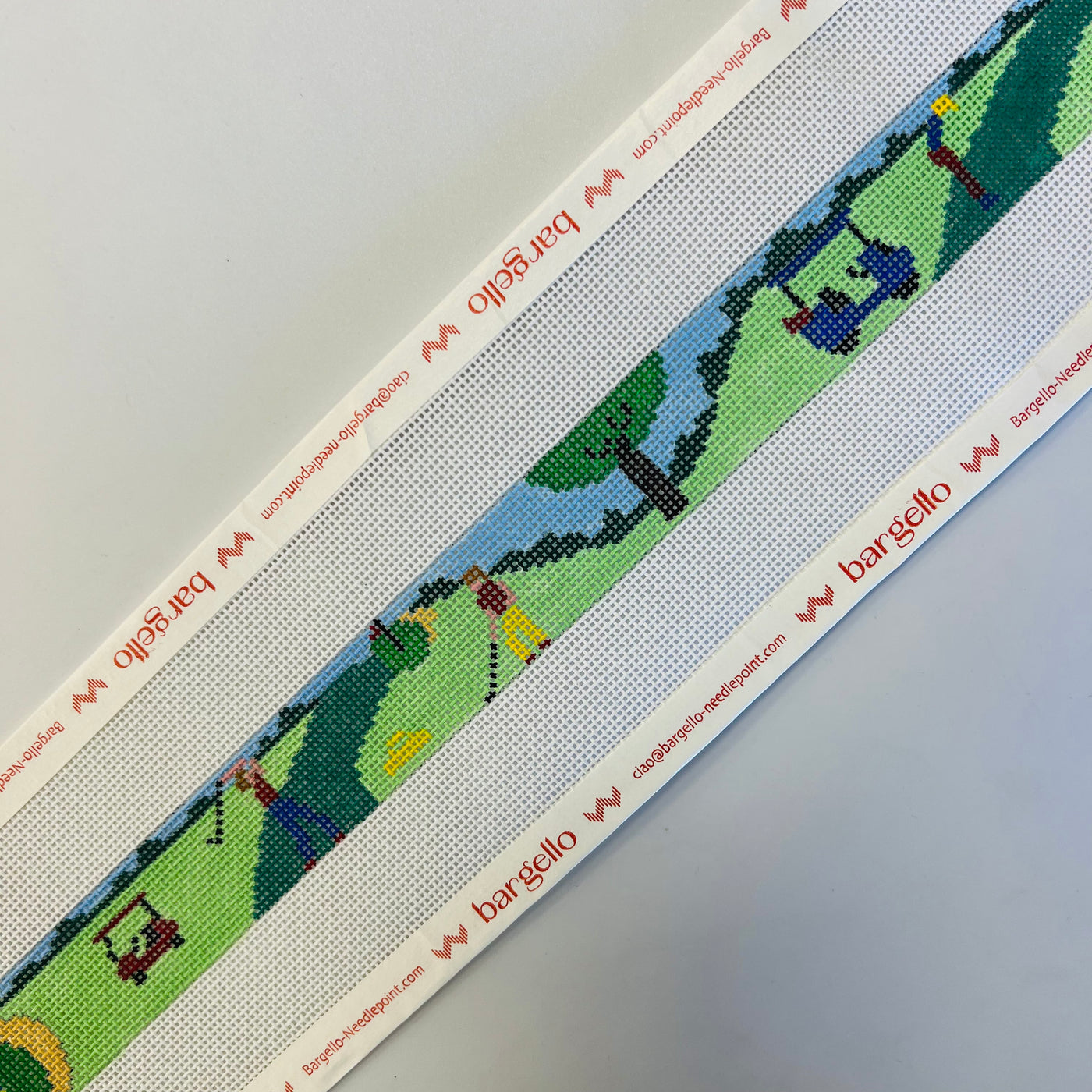 Golf Course Scene Belt Needlepoint Canvas